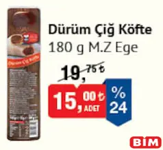 M.Z EGE DÜRÜM ÇİĞ KÖFTE 180 G